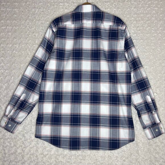 Banana Republic Non Iron Camden Fit‎ Plaid Button Down Size Large - Picture 3 of 5
